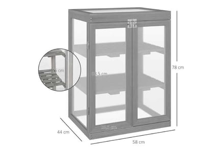 Outsunny Wood Greenhouse Polycarbonate