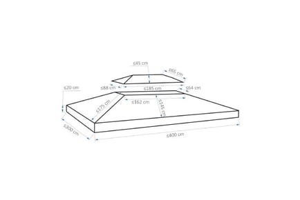 Outsunny Gazebo Canopy Cover