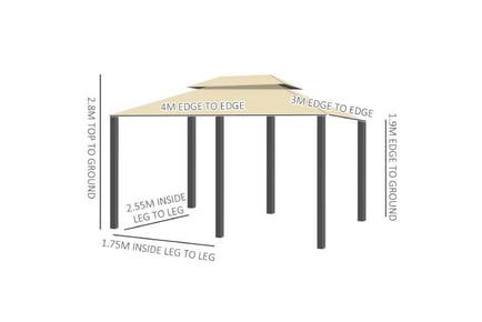 Outsunny Gazebo Canopy Pavilion Patio