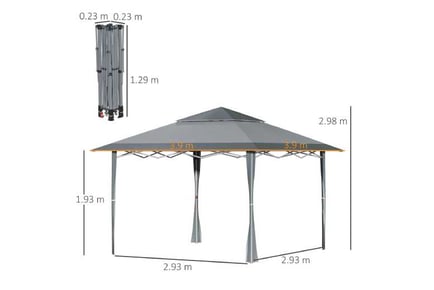 Outsunny Pop-up Gazebo Double Roof Tent