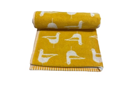 Ochre Seagull Cotton Towel