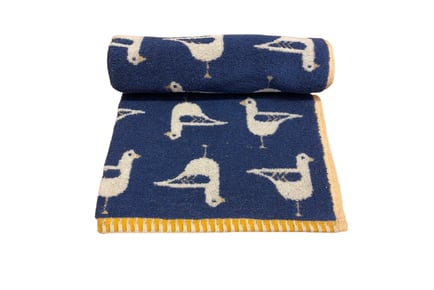 Bellissimo Navy Seagull Jacquard Towel