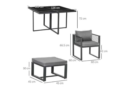 Outsunny Garden Dining Cube Set