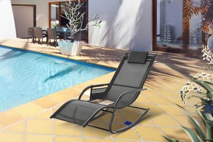 Outsunny Breathable Mesh Rocking Chair