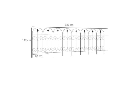 Outsunny Decorative Garden Fencing