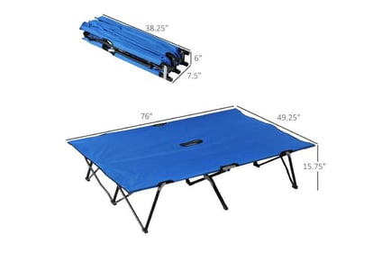Outsunny Foldable Double Campbed
