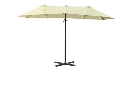 Outsunny Double Parasol Patio Umbrella
