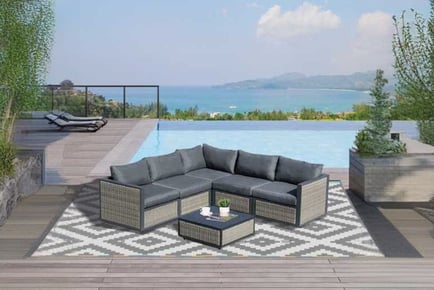 Outsunny Garden PE Rattan Sofa Sofa Set