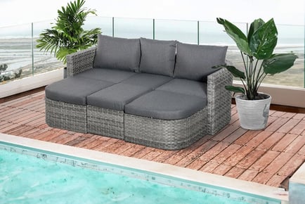 Outsunny Outdoor PE Rattan Sofa Set