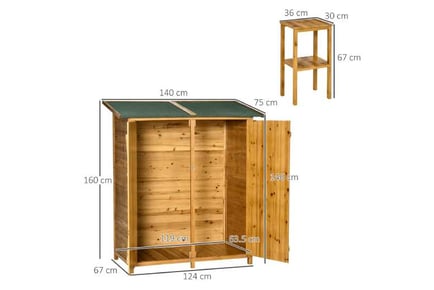 Outsunny Wood Storage Shed