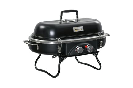 Outsunny Deluxe Gas BBQ Grill Table Top