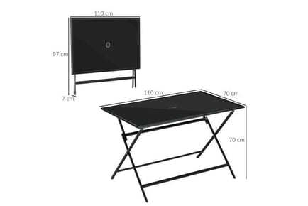 Outsunny Folding Dining Table for 6