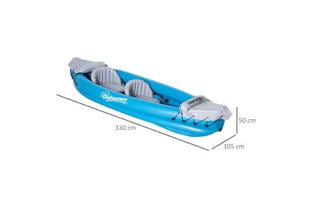 Outsunny Inflatable Kayak Boat Canoe Set