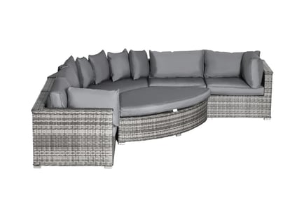 10-seater Corner Rattan Sofa Set