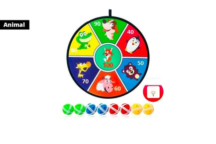 Kids' Sticky Ball Dart Board Toy - Digital, Animal or Fruit Designs