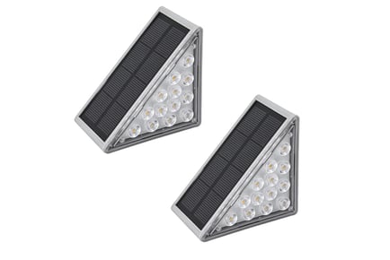 Outdoor LED Solar Powered Step Lights - 1, 2 & 4 Pack Options