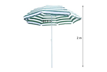 Outsunny 1.8m Beach Parasol Umbrella