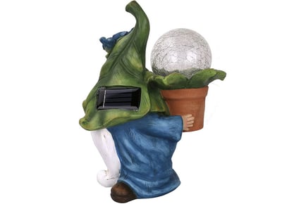 Solar-Powered Gnome Garden Light