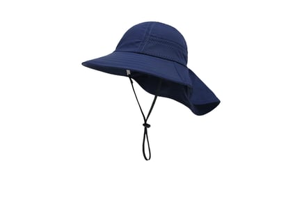 Kids Wide Brim Sun Bucket Hat - 6 Colour & 2 Size Options