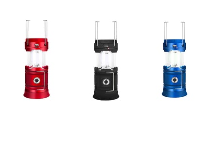 Collapsible Portable LED Solar Camping Lantern - 3 Colours