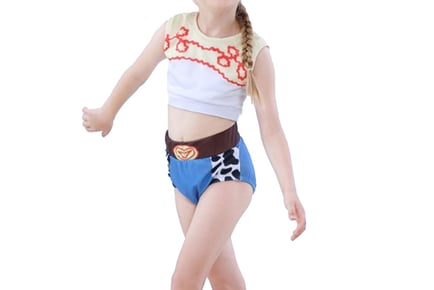 Girls Princess Inspired 2-Piece Swimsuit - Ages 1-7yrs