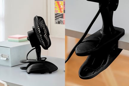 Neo Mini 6” Dual Speed Clippable Desk Fan - Black & White Colours