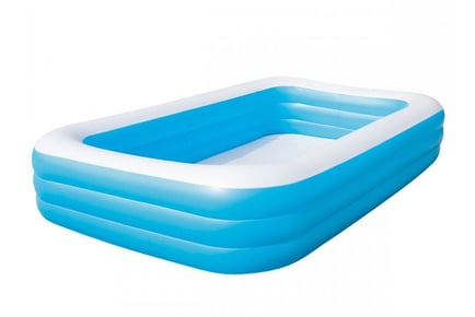 Bestway Deluxe Rectangular Inflatable Pool - Blue