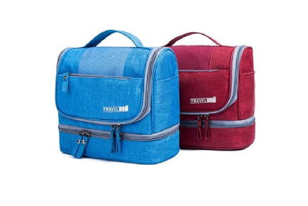 Dual Lined Cosmetic Toiletry Travel Bag