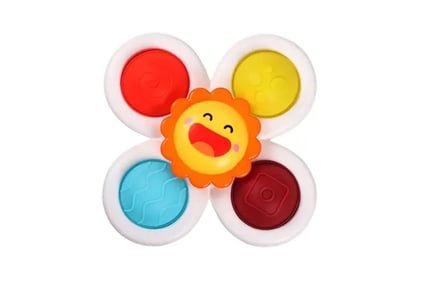 Baby's Sensory Suction 3-Piece Fidget Spinner