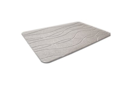 Fast Drying Grey Diatomite Bath Mat