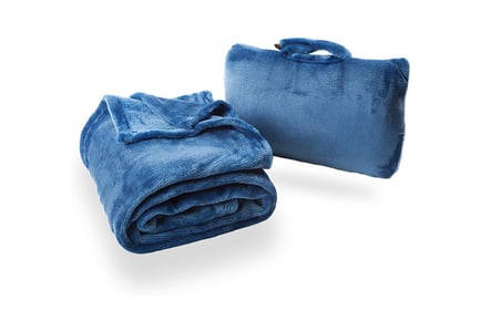 Fold'n'Go Travel Blanket - Blue or Grey
