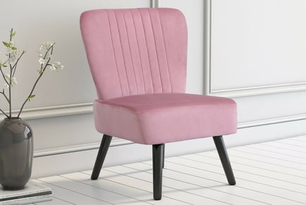 GREY: A velvet shell back chair