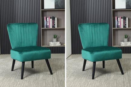 GREY: A velvet shell back chair