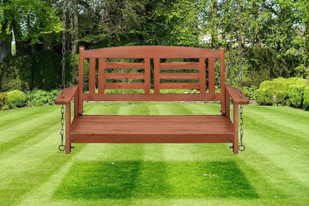 Two-Seater Wooden Swing Porch and Patio Bench