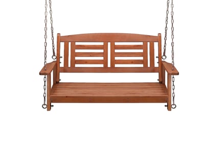 Two-Seater Wooden Swing Porch and Patio Bench