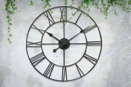 Traditional Cast Iron-Effect Roman Numeral Clock - 40 or 60cm