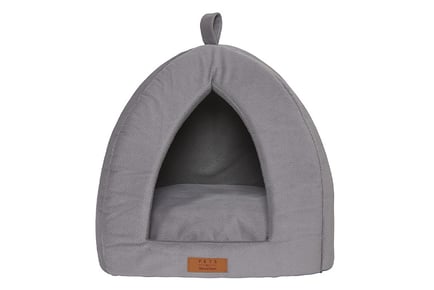 Grey Igloo Dome Small Pet Bed