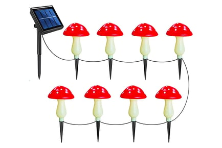 Set of Mushroom Garden Lights - Red or Multicolour