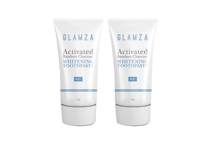 Glamza Activated Charcoal Whitening Toothpaste - Set of 2!