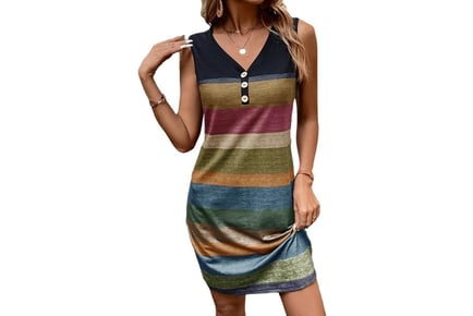 Women's Striped Mini Dress