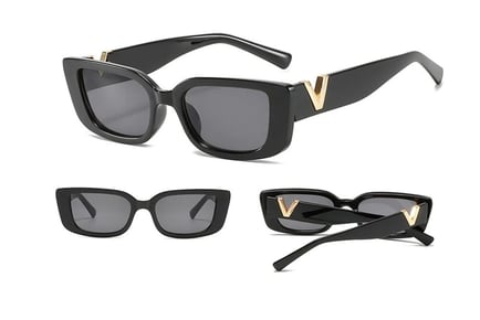 V-Shaped Design Women's Retro Sunglasses - 7 Colour Options