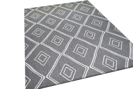 100% Cotton Diamond Pattern Viva Rug - 5 Colours & 6 Sizes