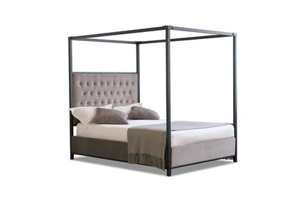 Taurus 4-Poster Metal Bedframe with Mattress Option!