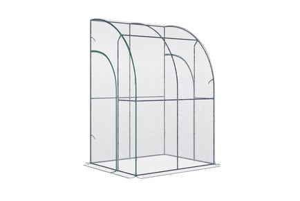 Outdoor Walk-in Lean-to Wall Tunnel Greenhouse