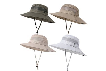 Unisex Summer Wide Brim Sun Hat - 4 Colour Options