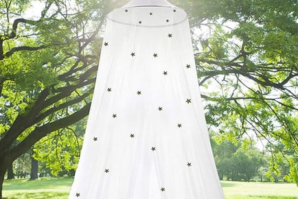 Kid's Hanging Mosquito Net with Luminous Stars