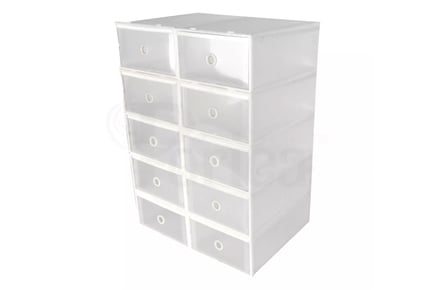 Kids' Plastic Stackable Shoe Storage Drawers - Pack of 20
