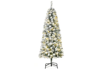 5FT Prelit Snow Flocked Christmas Tree