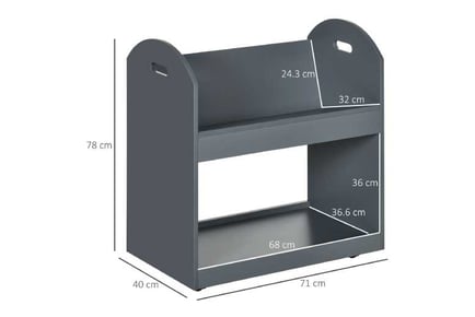 HOMCOM 2-Tier Kitchen Cart