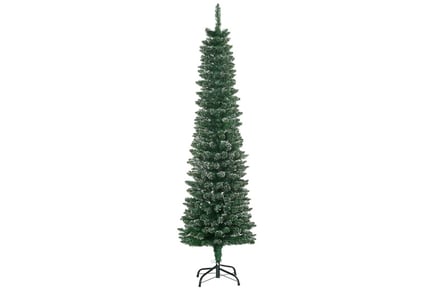 5.5FT Artificial Snow Dipped Christmas Tree Xmas Pencil Tree